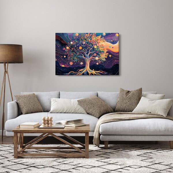 Tablou – Arbore violet plin de energie (90x60 cm)