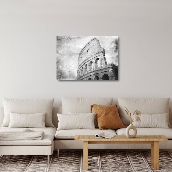 Tablou pe sticlă - Carte poștală de epocă a orașului N⁰1 (70x50 cm)