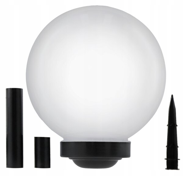 Lampă solară LED, 1,2 V, 6500 K, 200 mAh, diametru 25 cm, IP44, alb/negru