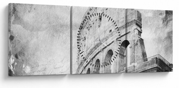 Tablou - Carte poștală de epocă a orașului N⁰1 (cu ceas) (90x30 cm)