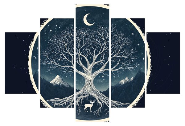 Tablou – Arbore magic cu cerb II. (150x105 cm)