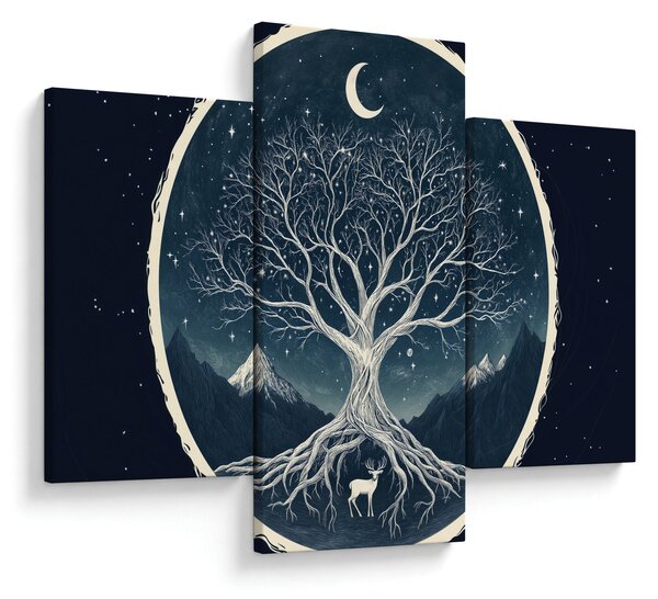 Tablou – Arbore magic cu cerb II. (90x60 cm)