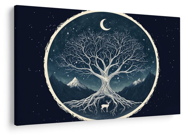Tablou – Arbore magic cu cerb II. (90x60 cm)