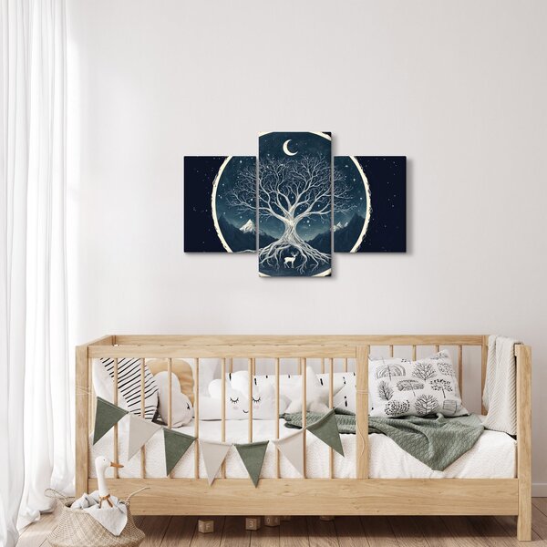Tablou – Arbore magic cu cerb II. (90x60 cm)