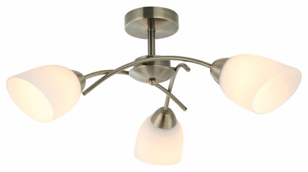 Lustră aplicată DONNA 3xE27/60W/230V patină