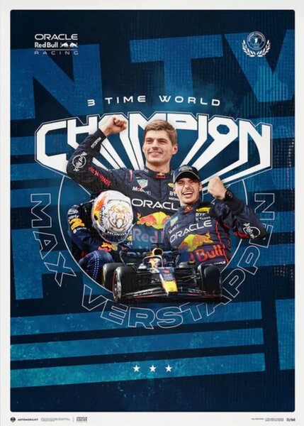 Imprimare de artă Oracle Red Bull Racing - Max Verstappen - 2023 F1® World Drivers' Champion