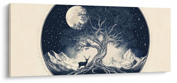 Tablou – Arbore magic cu cerb I. (120x50 cm)