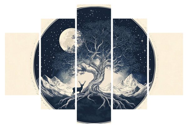 Tablou – Arbore magic cu cerb I. (150x105 cm)