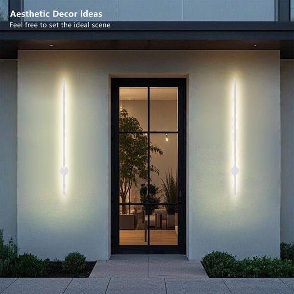 Brilagi - Aplică LED de exterior AURA, 20 W, 230 V, 3000 K, IP54, 97 cm, alb, CRI 90