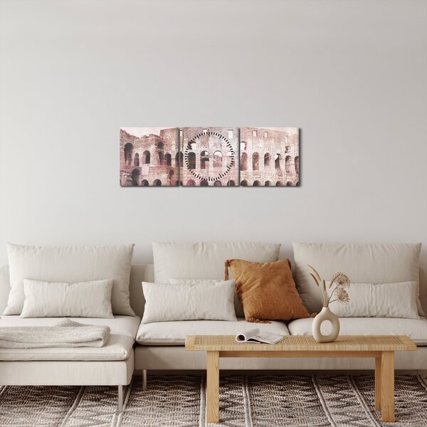Tablou - Carte poștală de epocă a orașului N⁰2 (cu ceas) (90x30 cm)