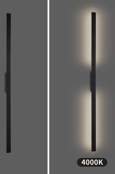 Brilagi LUNA - Aplică LED de exterior, 30W/230V, 4000K, IP65, 150 cm, negru, CRI 90