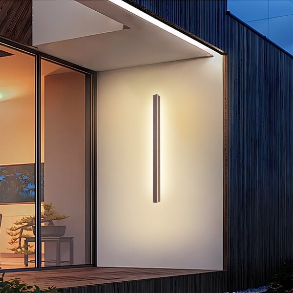 Brilagi-LED Aplică de perete pentru exterior LINEAR LED/22W/230V 3000K IP65 100 cm maro CRI 90