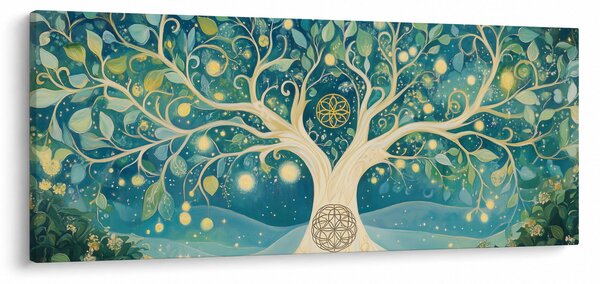Tablou – Arbore magic cu spirale (120x50 cm)