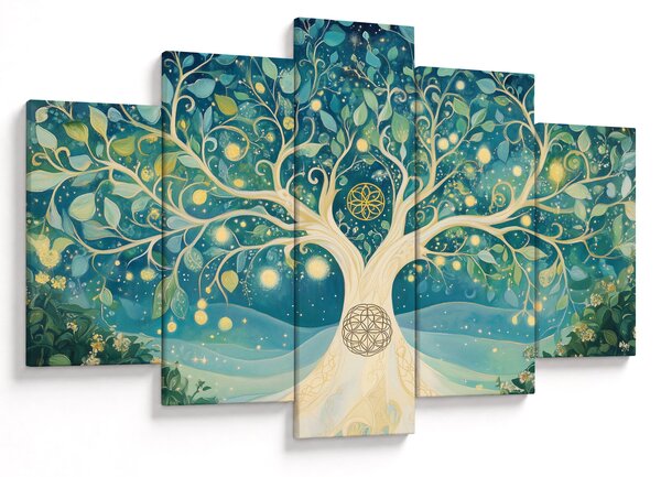 Tablou – Arbore magic cu spirale (150x105 cm)