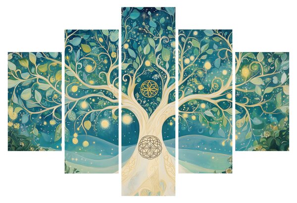 Tablou – Arbore magic cu spirale (150x105 cm)