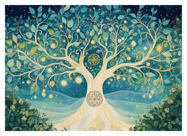 Tablou – Arbore magic cu spirale (70x50 cm)