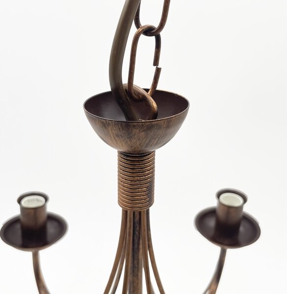 Candelabru suspendat ANTON pe lanț, 6xE14/60W/230V, bronz