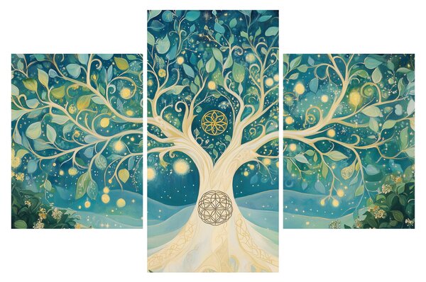 Tablou – Arbore magic cu spirale (90x60 cm)