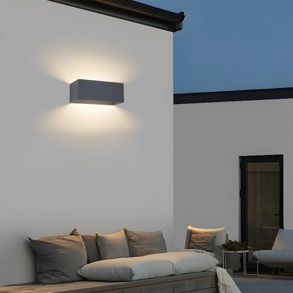 Brilagi - Aplică LED de exterior DONNANI, 7W, 230V, 20 cm, antracit, IP44