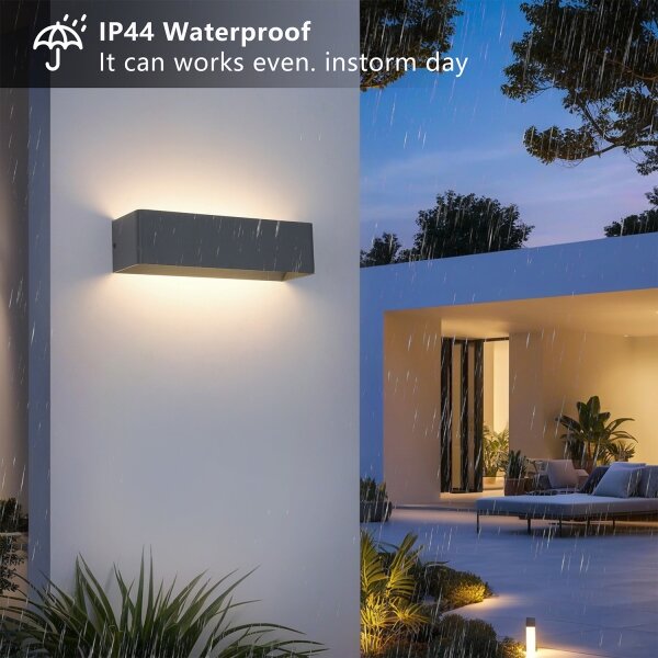 Brilagi - Aplică de exterior DONNANI LED, 12W, 230V, 30 cm, antracit, IP44