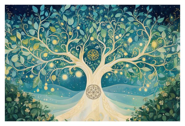 Tablou – Arbore magic cu spirale (90x60 cm)