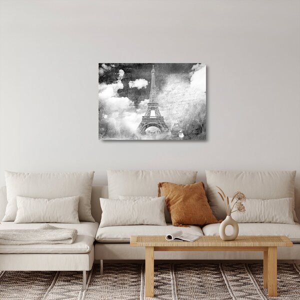 Tablou pe sticlă - Carte poștală de epocă a orașului N⁰3 (70x50 cm)
