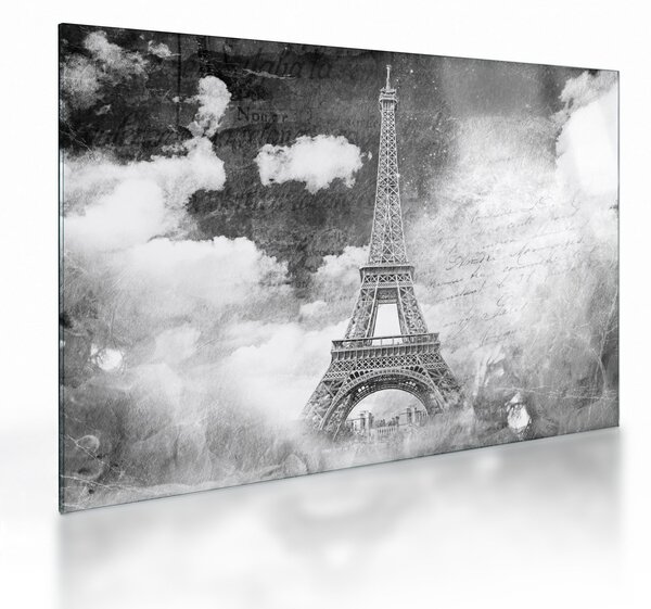 Tablou pe sticlă - Carte poștală de epocă a orașului N⁰3 (70x50 cm)