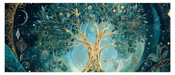 Tablou – Arborele vieții în univers (120x50 cm)