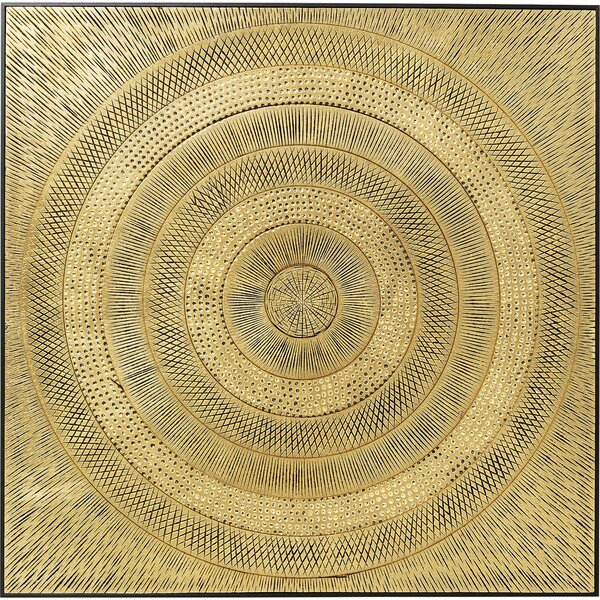 Tablou Art Circle auriu 120x120cm