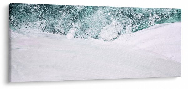 Tablou - Turcoaz abstractizare (120x50 cm)