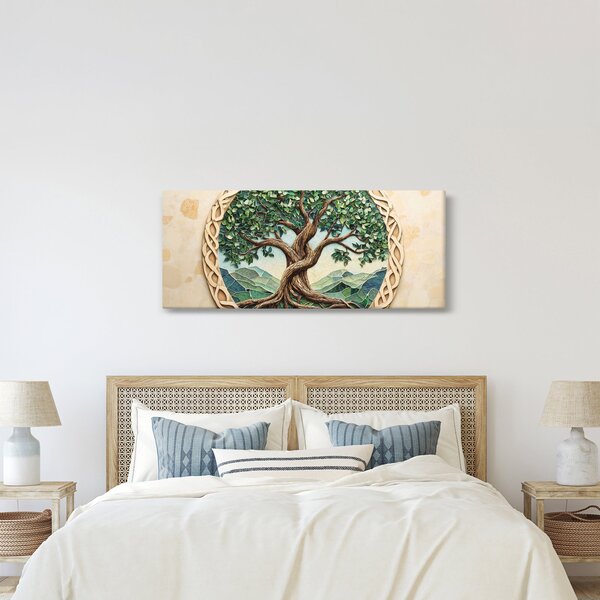 Tablou – Arborele vieții împletit (120x50 cm)