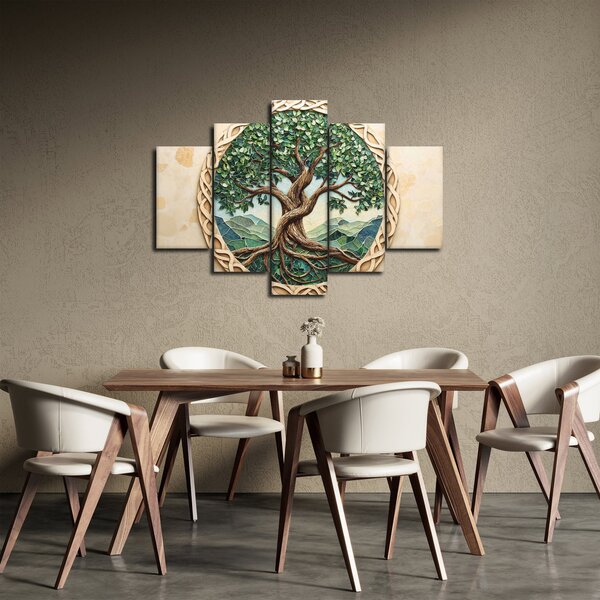 Tablou – Arborele vieții împletit (150x105 cm)