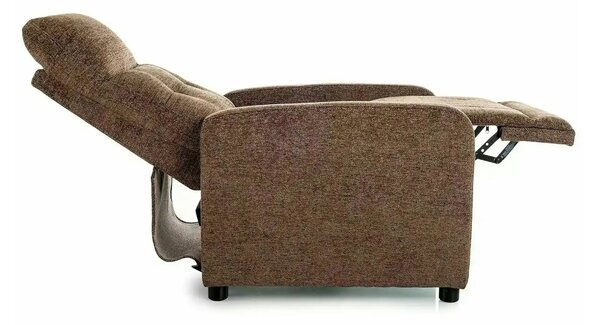 Fotoliu rabatabil OTUS, cappuccino, stofă/metal, 66x92/144x100 cm