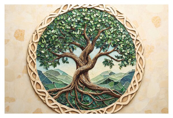 Tablou – Arborele vieții împletit (90x60 cm)