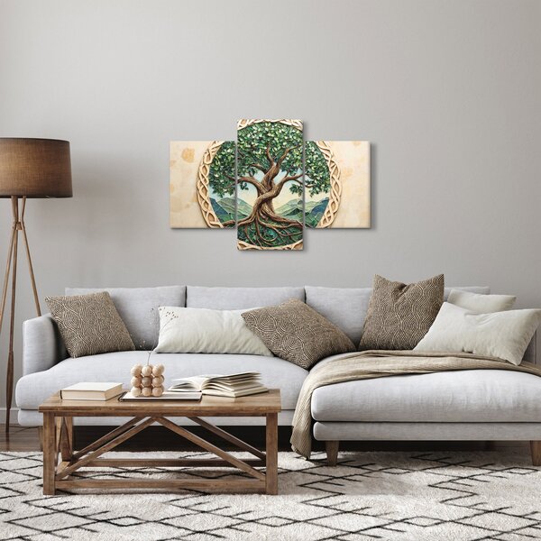 Tablou – Arborele vieții împletit (90x60 cm)