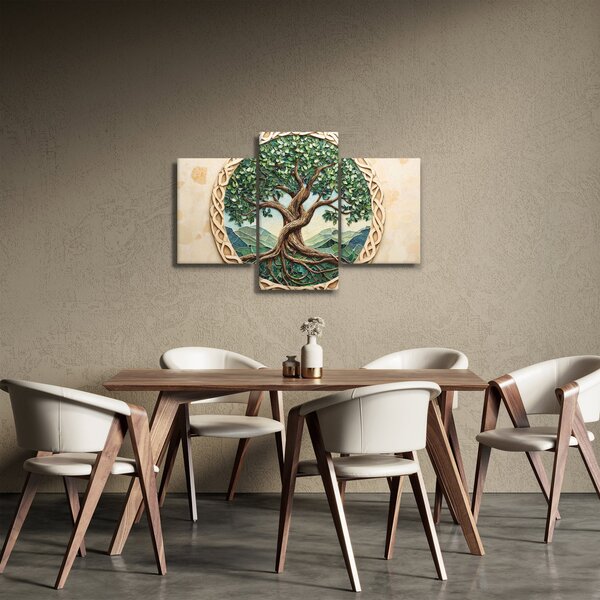 Tablou – Arborele vieții împletit (90x60 cm)