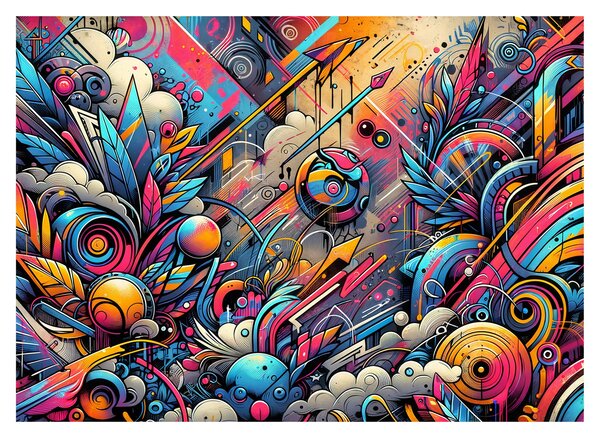 Tablou - Graffiti multicolor (70x50 cm)