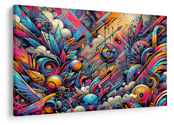 Tablou - Graffiti multicolor (90x60 cm)