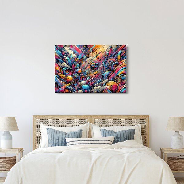 Tablou - Graffiti multicolor (90x60 cm)