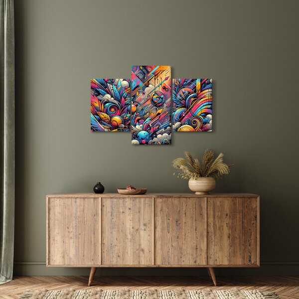 Tablou - Graffiti multicolor (90x60 cm)