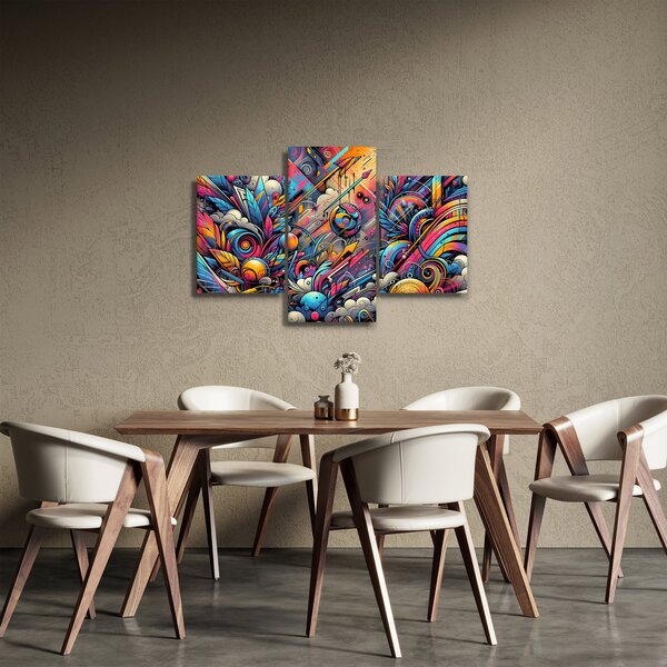 Tablou - Graffiti multicolor (90x60 cm)