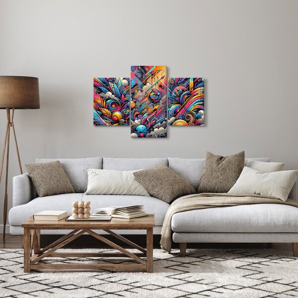 Tablou - Graffiti multicolor (90x60 cm)