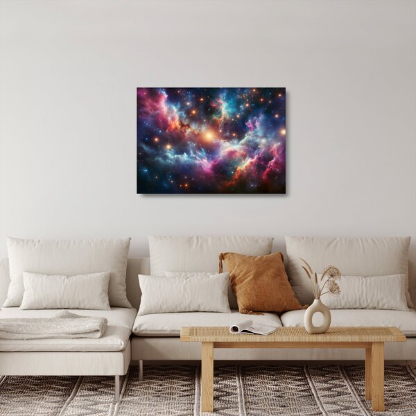 Tablou pe sticlă - Univers întunecat (70x50 cm)