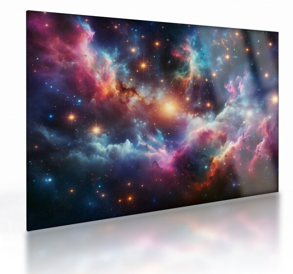 Tablou pe sticlă - Univers întunecat (70x50 cm)