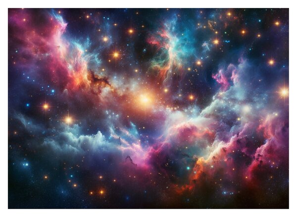 Tablou pe sticlă - Univers întunecat (70x50 cm)