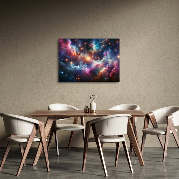Tablou pe sticlă - Univers întunecat (70x50 cm)