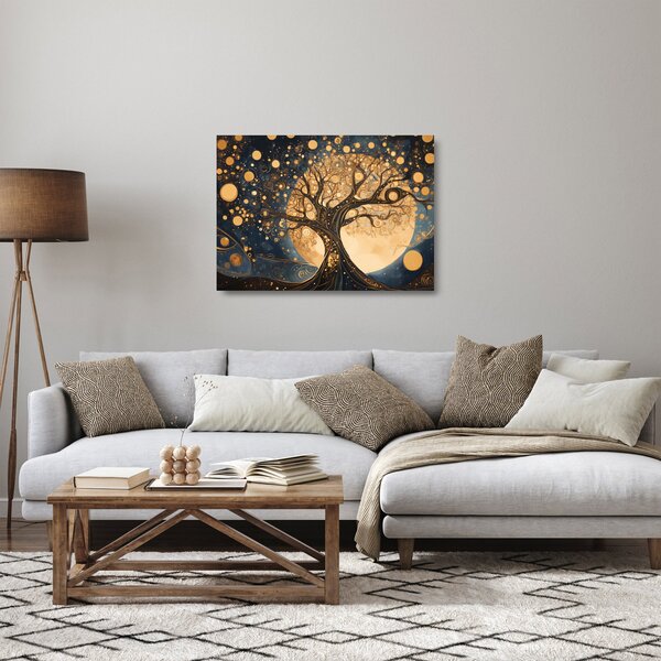 Tablou pe sticlă – Arbore suprarealist (70x50 cm)