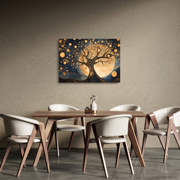 Tablou pe sticlă – Arbore suprarealist (70x50 cm)