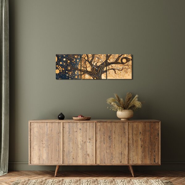 Tablou – Arbore suprarealist (cu ceas) (90x30 cm)