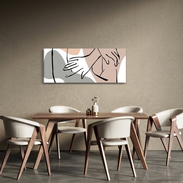 Tablou - Femeie corp linie de artă N⁰2 (120x50 cm)